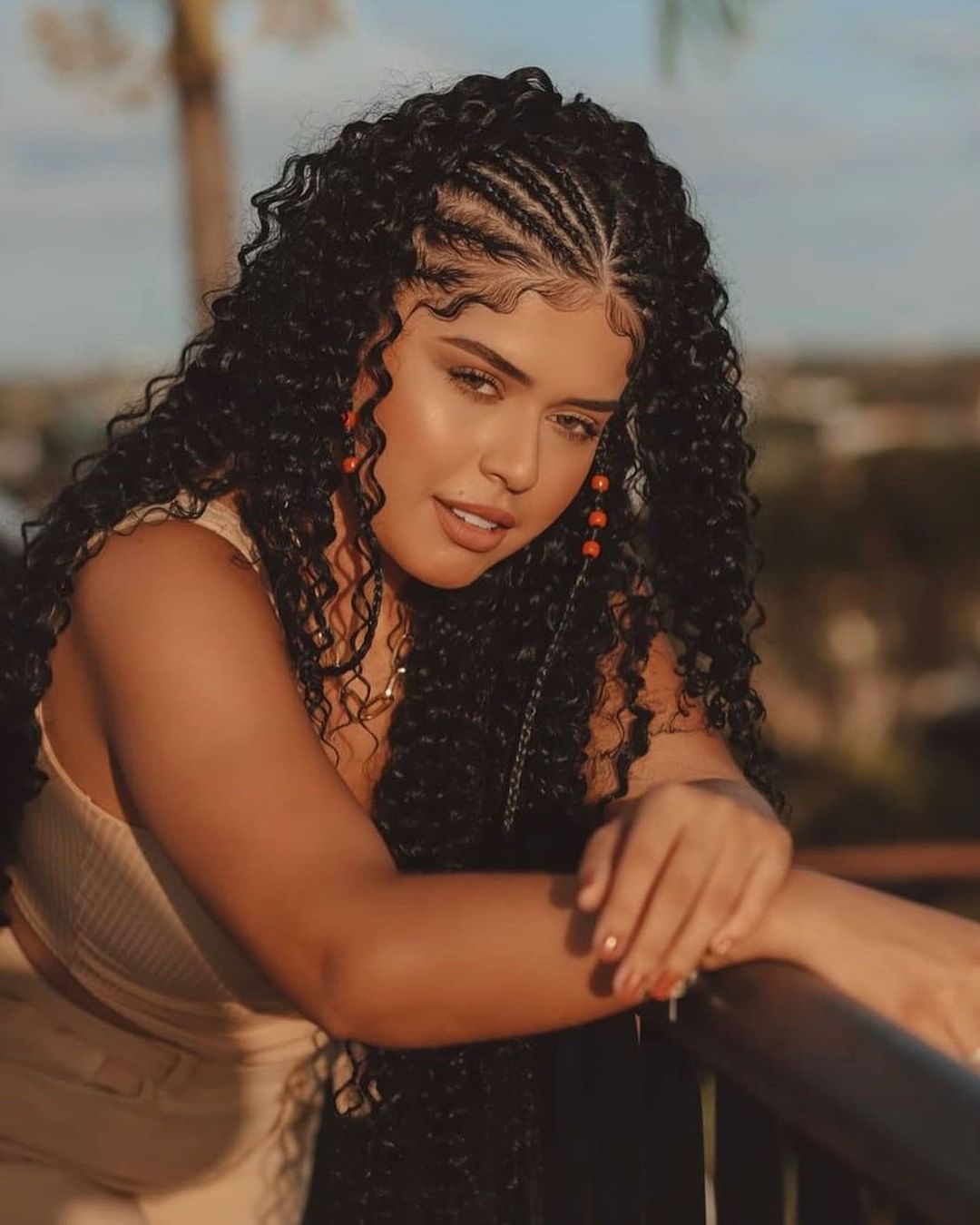 Fulani Plaits with Curls