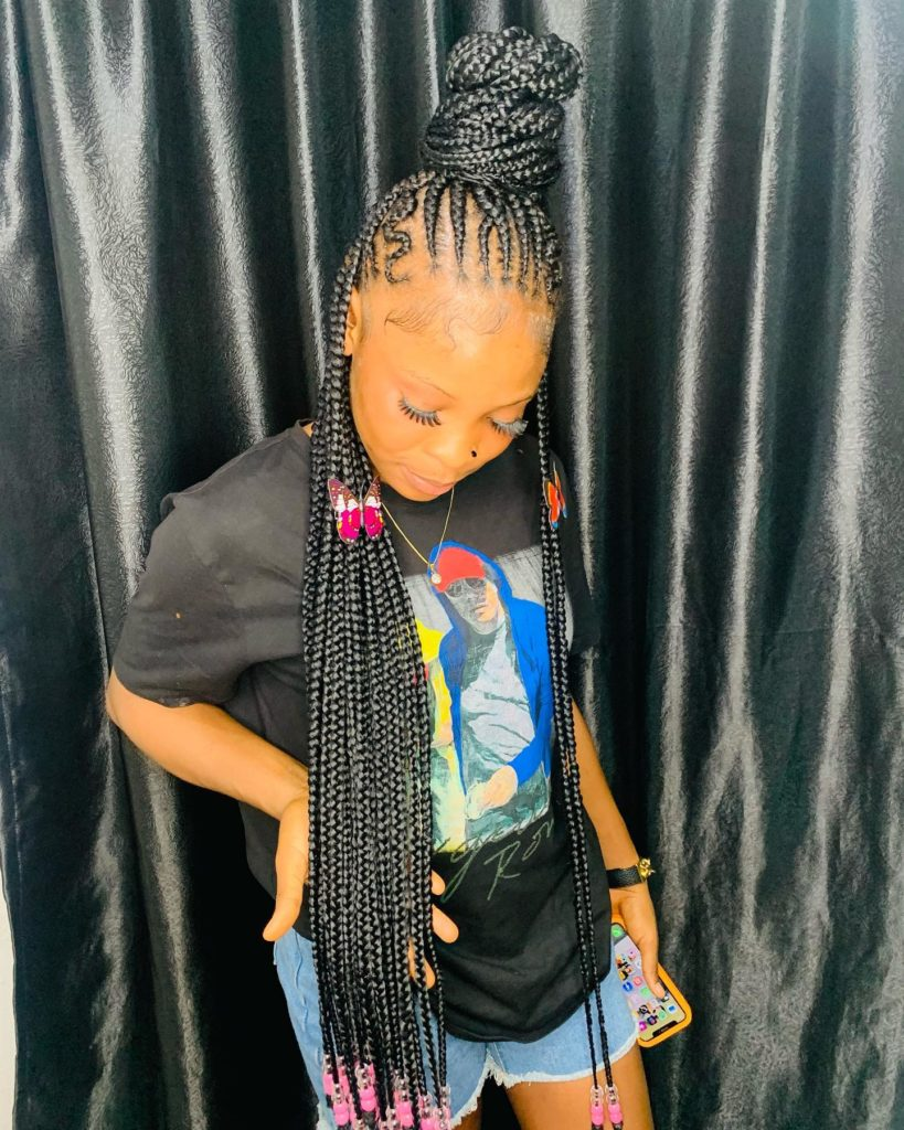 Half Up Half Down Braided Ponytail