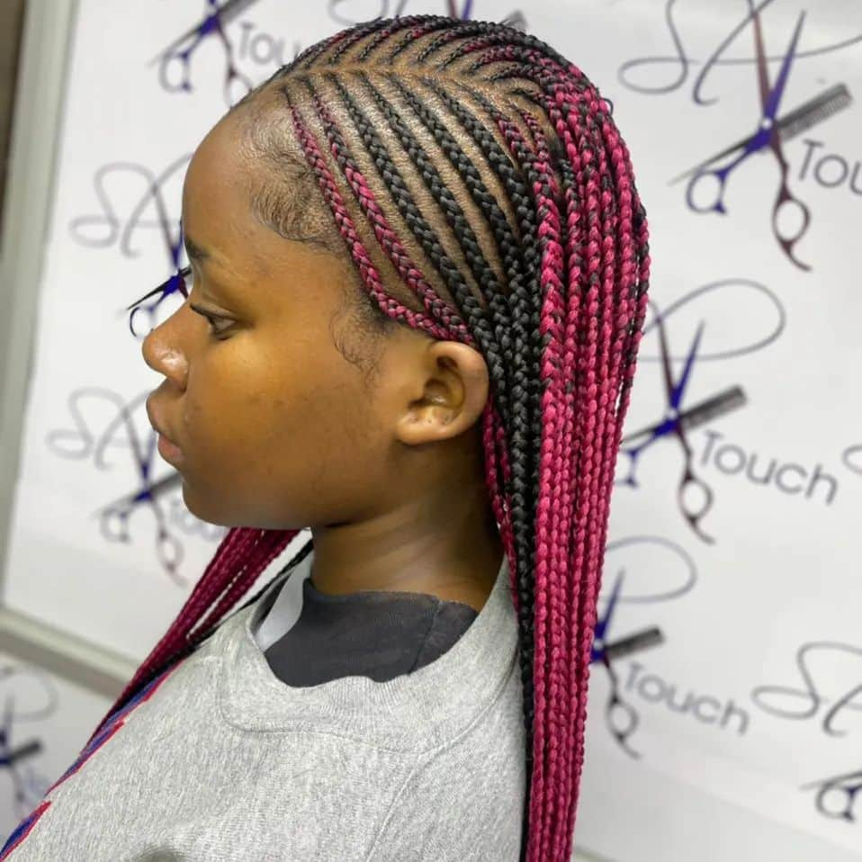 Half Cornrows, Half Braids